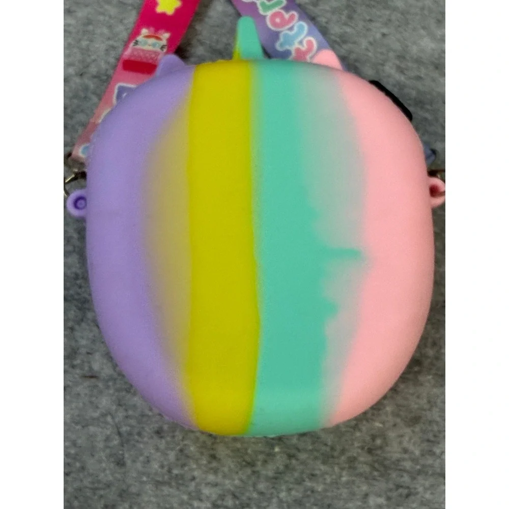 Unicorn Pop It Fidget Purse Kids Rainbow Silicone Crossbody Bag Sensory‎ Toy